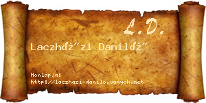 Laczházi Daniló névjegykártya